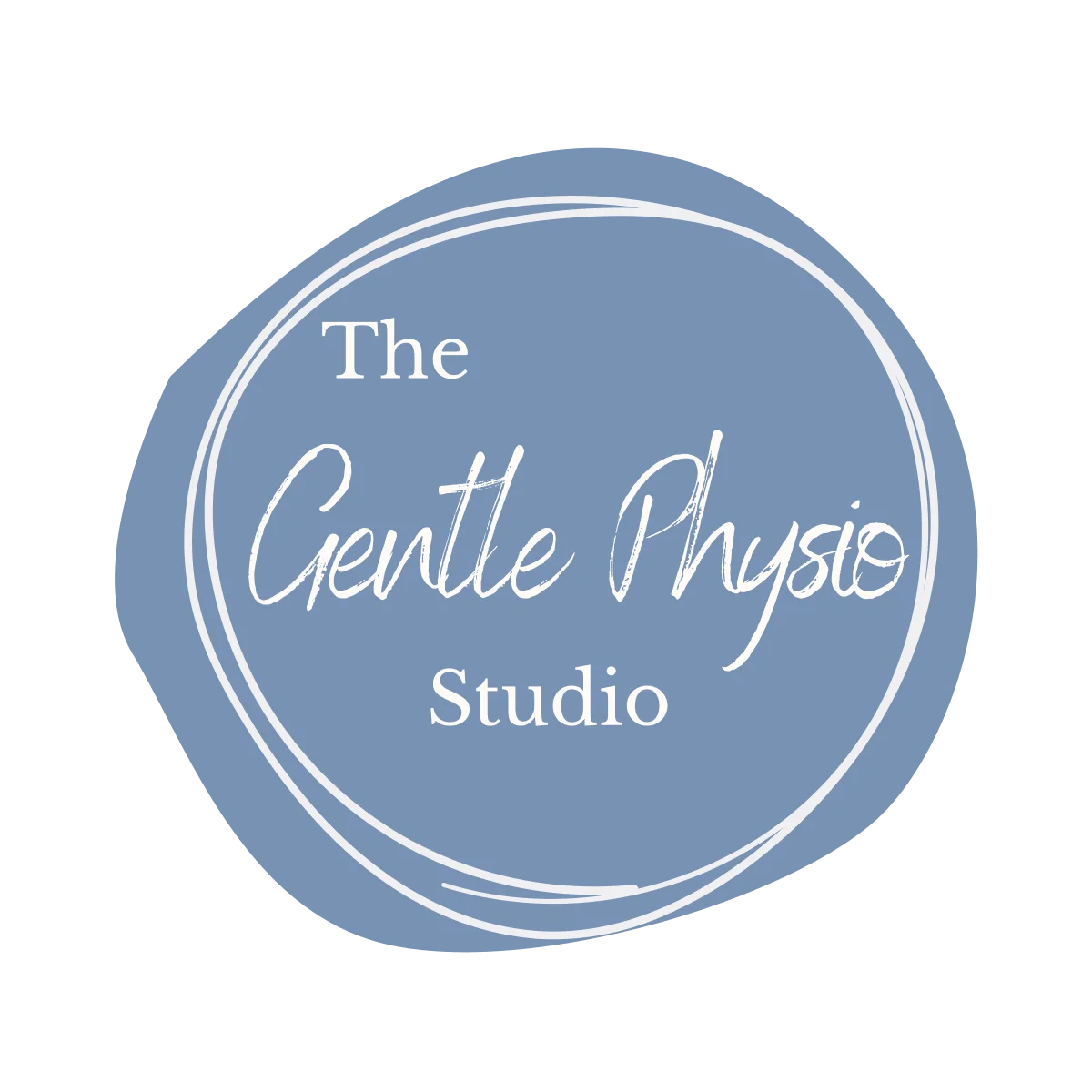The Gentle Physio Studio logo, a soft organic illustration representing calm, supportive physiotherapy.